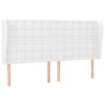vidaXL Tête de lit avec oreilles Blanc 183x23x118/128 cm Similicuir