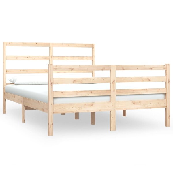 vidaXL Cadre de lit bois de pin massif 120x190 cm petit double