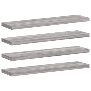 vidaXL Étagères murales 4 Pièces sonoma gris 40x10x1 5 cm bois ingénierie