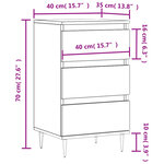 vidaXL Buffet gris béton 40x35x70 cm bois d'ingénierie