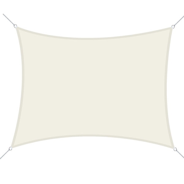 Voile d'ombrage carré 3 x 3 m polyester imperméabilisé haute densité 160 g/m² crème