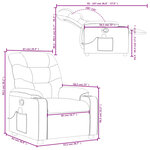 vidaXL Fauteuil de massage inclinable Marron Similicuir