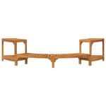 vidaXL Entourage de bain à remous semi-ronde 272x120.5x55.5 cm en bois massif d'acacia