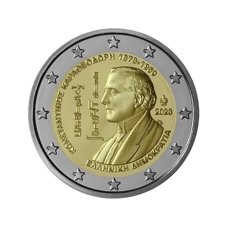 Pièce de monnaie 2 euro commémorative Grèce 2023 – Constantin Carathéodory