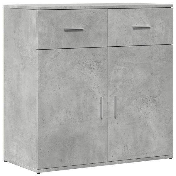 vidaXL Buffet gris béton 79x38x80 cm bois d'ingénierie