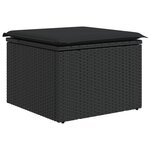 vidaXL Salon de jardin 11 Pièces avec coussins noir résine tressée