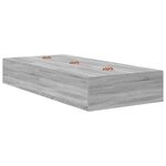 Cadre de lit de rangement vidaXL Gris Sonoma 100x200 cm