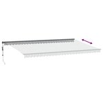 vidaXL Auvent rétractable automatique avec LED anthracite et blanc