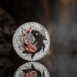 Pièce de monnaie en Meteorite 1 Dollar g 31.1 (1 oz) Millésime 2024 Meteorite Coin KOI FISH