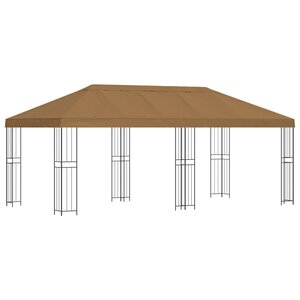 vidaXL Gazebo avec murs latéraux 6 x 3 m Beige Polyester et Acier