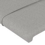 vidaXL Cadre de lit avec tête de lit Gris clair 90x190 cm Tissu