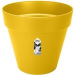 Pot de fleurs Rond LOFT URBAN - Plastique - Percé - Réservoir - Avec roulettes - Ø 40 - Ocre
