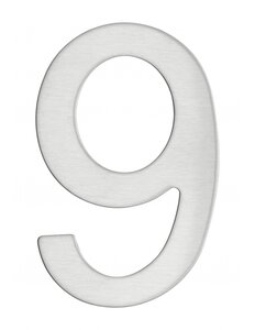 THIRARD - Chiffre 9 adhésif inox H.76mm - THIRARD