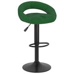 Vidaxl tabourets de bar 2 pcs vert foncé velours