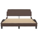 vidaXL Cadre de lit avec tête de lit Marron 140x190 cm Similicuir