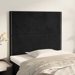 vidaXL Têtes de lit 2 Pièces Noir 90x5x78/88 cm Velours