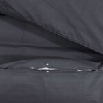 vidaXL Ensemble de housse de couette Noir 260x240 cm Coton