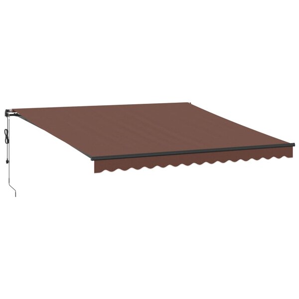 vidaXL Auvent rétractable automatique avec LED marron 400x350 cm
