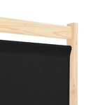 vidaXL Cloison de séparation 6 panneaux Noir 240 x 170 x 4 cm Tissu