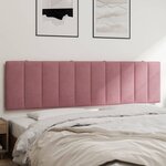 vidaXL Coussin de tête de lit rose 180 cm velours