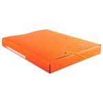 Chemises À Élastiques Carte Lustrée 3 Rabats Monobloc - Orange - X 50 - Exacompta