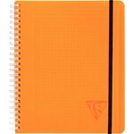 Cahier spirales Proactiv'Book Linicolor A5+ (16 x 21 cm) fermeture par élastique 180 pages 90g petits carreaux 5x5 - Coloris Fresh