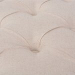 vidaXL Banc Lin Bois massif 110 x 38 x 48 cm Blanc crème