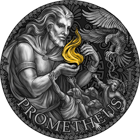 Monnaie en argent 3000 francs g 93.3 (3 oz) millésime 2023 great greek mythology prometheus
