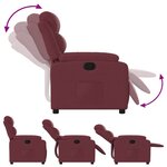 vidaXL Fauteuil inclinable Rouge bordeaux Tissu