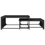 vidaXL Tables basses gigognes 2 Pièces noir bois d'ingénierie et métal