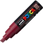 Marqueur pointe large biseautée pc8k 8mm lie de vin x 6 POSCA