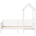 vidaXL Lit de jour avec toit blanc 90x200 cm bois de pin massif