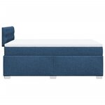 vidaXL Sommier à lattes de lit avec matelas Bleu 120x200 cm Tissu
