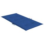 vidaXL Coussins de chaise de jardin à dossier bas lot de 6 bleu royal