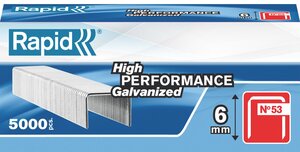 boite de 5000 agrafes 53/6, galvanisé RAPID