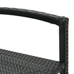 vidaXL Tabourets de bar lot de 4 noir résine tressée