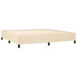 vidaXL Cadre de lit Crème 200 x 200 cm Tissu