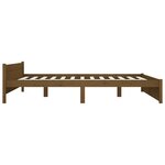 vidaXL Cadre de lit Marron miel Bois massif 200x200 cm