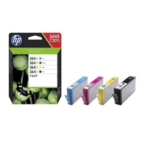 Hp 364xl pack de 4 cartouches originales noire/cyan/magenta/jaune pour hp deskjet 3070a et hp photosmart 5525/6525 n9j74ae