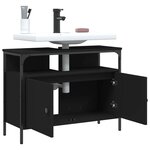 vidaXL Armoire lavabo de salle de bain noir 80x30x60 cm
