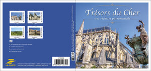 Collector 4 timbres - Trésors du Cher - Une richesse patrimoniale - Lettre Verte