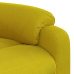 vidaXL Fauteuil inclinable jaune velours