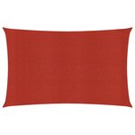 vidaXL Voile d'ombrage 160 g/m² Rouge 3x5 m PEHD