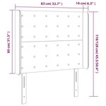 vidaXL Tête de lit avec oreilles Taupe 83x16x118/128 cm Tissu