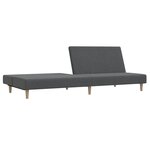 vidaXL Canapé-lit à 2 places gris clair tissu