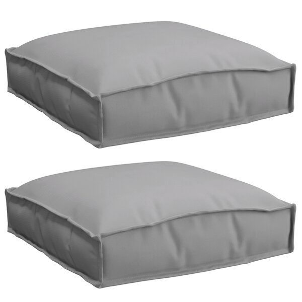 vidaXL Coussins de palette pour siège 2 Pièces Gris 40x40x8 cm Tissu Oxford