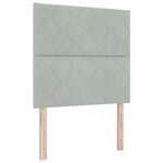 Lit à sommier tapissier vidaXL avec matelas et lumière LED gris clair 120x200 cm en velours