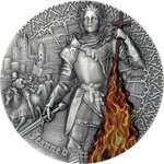 Pièce de monnaie en Argent 5 Dollars g 62.2 (2 oz) Millésime 2022 Heroines JEANNE D ARC