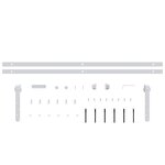 vidaXL Kit mini de porte d'armoire coulissante Acier au carbone Blanc