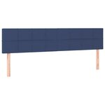vidaXL Sommier à lattes de lit avec matelas Bleu 200x200 cm Tissu